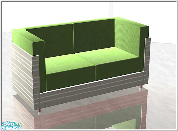 Sims 2 — chill in chill out-- B43 Arnosti loveseat recol green by Birgit43 — 