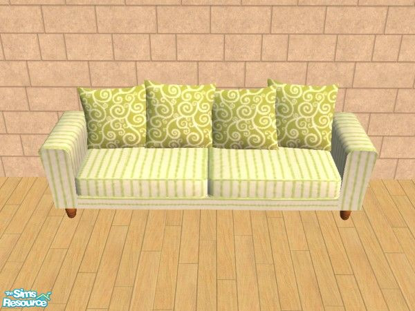 Sims 2 — \'Verde\' Living Room Set - Sofa by carrie8abug — Green recolor of Holy Simoly\'s \'Arizona\' set. 