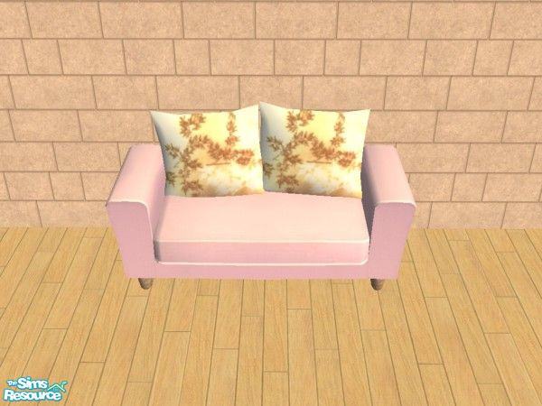 Sims 2 — Pink Orchid Living Room Set - Loveseat by carrie8abug — Pink recolor of Holy Simoly\'s \'Arizona\' set, accented