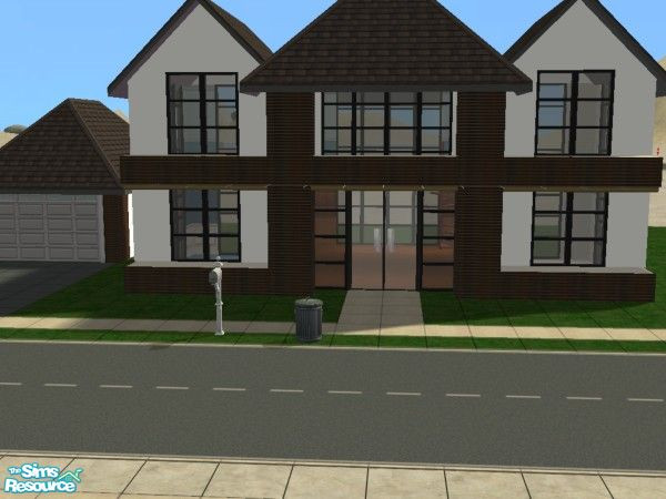 Sims 2 — Modern House 2  by kissme87 — Not so big modern house with garage . Floor and wall by tribbeccasims , stairs by