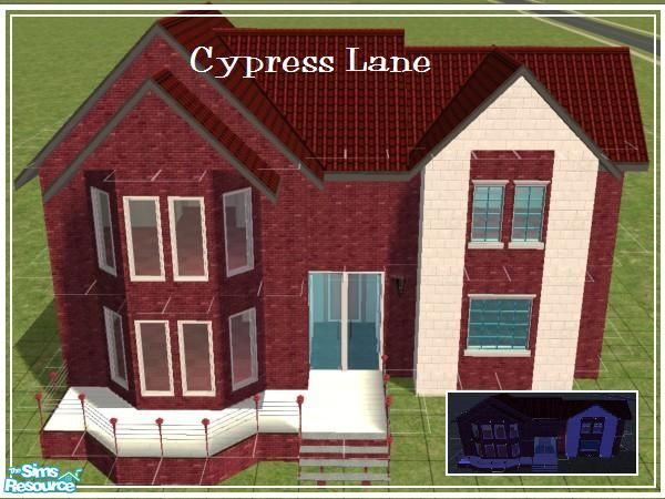Sims 2 — Cypress Lane by rover202 — A two story house with an elevator! Two big Bedrooms with many Possibilities. This is