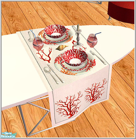 Sims 2 — corall set - B43 Tablecloth Deco by Birgit43 — 