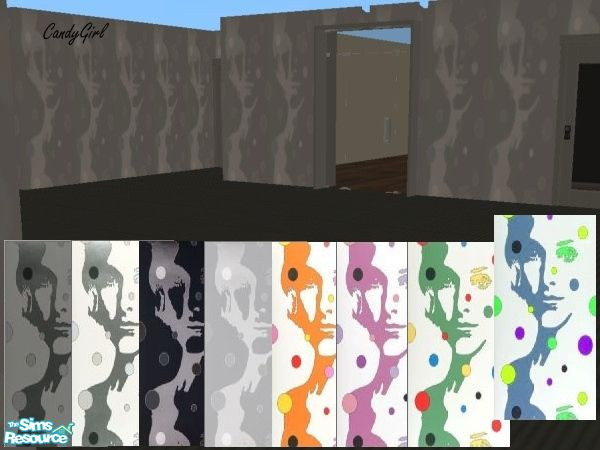Sims 2 — CandyGirl Wallpaper by freshsfs2003 — My Warhol Collection