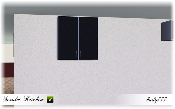 Sims 3 — Scarlet Kitchen 2xV Doors Cabinet by hudy777-design — Scarlet Kitchen 2xV Doors Cabinet