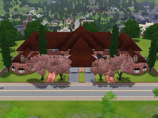 Sims 3 — Central Duplex by rayminator — this is a duplex that allow to families to live beside wach other but in the game