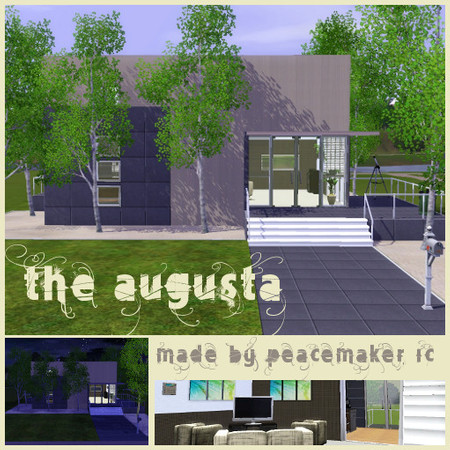 Sims 3 — The Augusta by Peacemaker_ic — this is a modern one bedroom home for the sim seeking the simple things in life.
