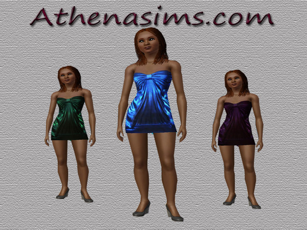 Sims 3 — AS_M7 by athena31 — Blue Satin Dress