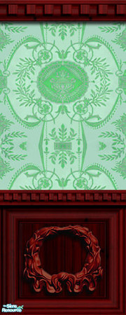 Sims 2 — Cherry Laural Wreath_Empire Set-1 - Newleaf by 71robert13 — A beautiful & intricate damask wallpaper of the