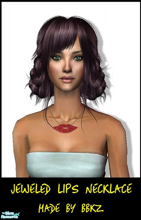 Sims 2 — Jeweled Lips Necklace by BBKZ — No EP required. FREE mesh by Lianaa needed. Enjoy! :-)