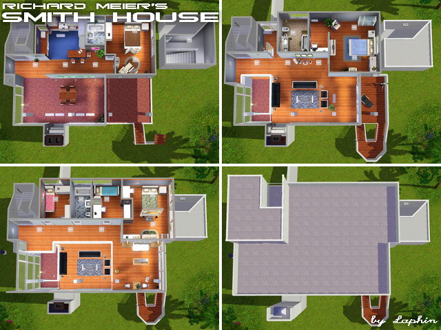 First floor front view of the Smith family home - in my Sims