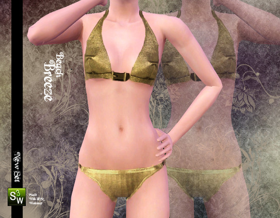 Sims 3 — Beach Breeze by Frozen and Iced — New swimsuit-set for your sim-ladies, Edited texture-all fully recolorable, By