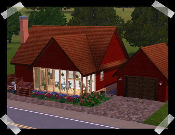 Sims 3 — Cozy 2 by TKayO — A modest 2 bedroom, 1 bath home with a sun room and garage.