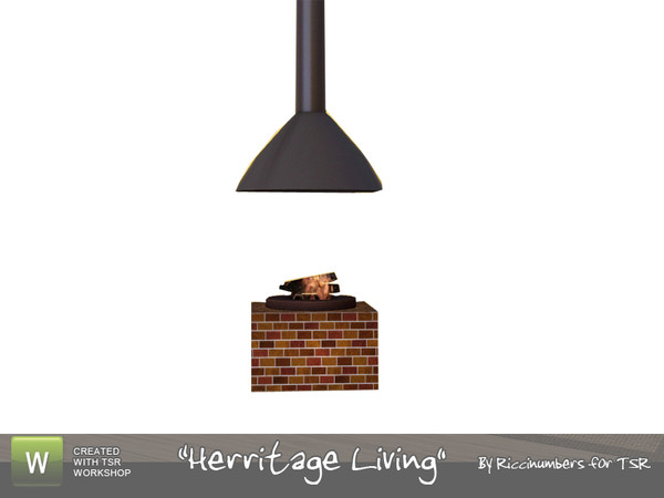 Sims 3 — Herritage Livingroom Fireplace by TheNumbersWoman — A free Standing Fireplace for your toasty fires. By