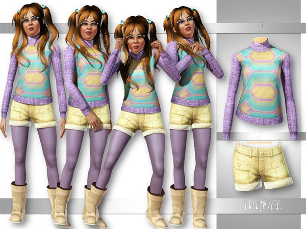 Sims 3 — Teen Everyday Set-10 by TugmeL — This set has 1 Everyday (1 Top and 1 Bottom) By TugmeL@TSR