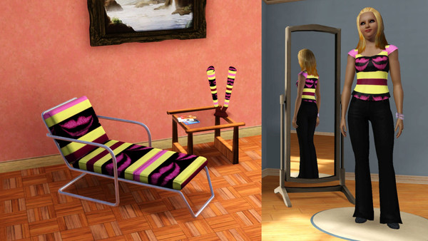 Sims 3 — Kiss me stripes by tit_ferr — hand-drawn lips