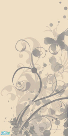 Sims 2 — 1/3 Nature White wall with Pattern by meriel — Part 1 of 3 of the nature white wall with a pattern. This is a