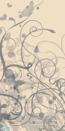 Sims 2 — 273 Nature White wall with Pattern by meriel — Part 2 of 3 of the nature white wall with a pattern. This is a