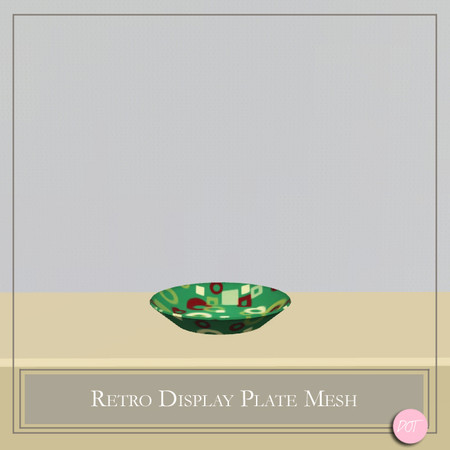 Sims 3 — Retro Display Plate Mesh by DOT — Retro Display Plate Mesh by DOT of The Sims Resource