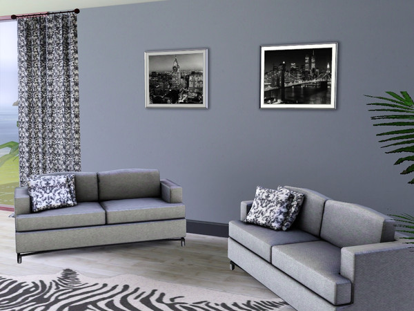 Sims 3 — New York in Black & White by monkri2001 — Photo nightime New York city sofa from Angela