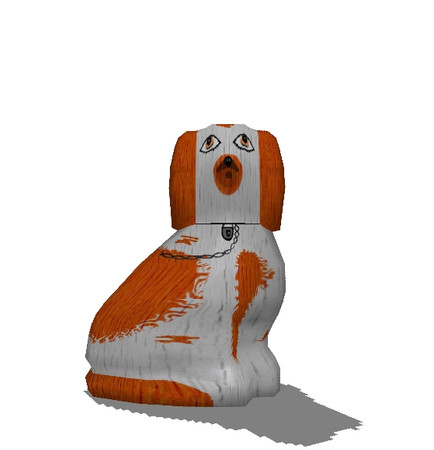 Sims 3 — Ceramic Dog - Left by Dgandy — Preset colors in rust and white or black in white. Poly count: 590.