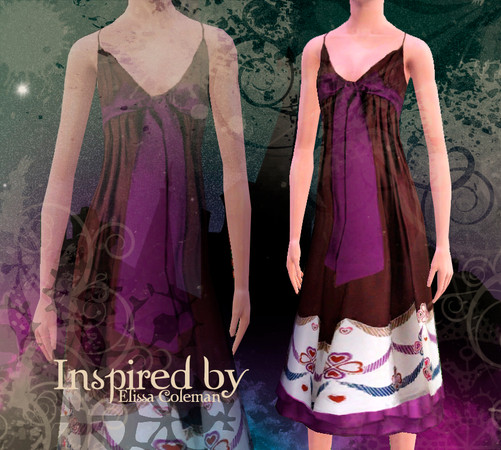 Sims 3 — Inspired by Elissa Coleman (new mesh) by Frozen and Iced — More londer than original one. Edited mesh-edited