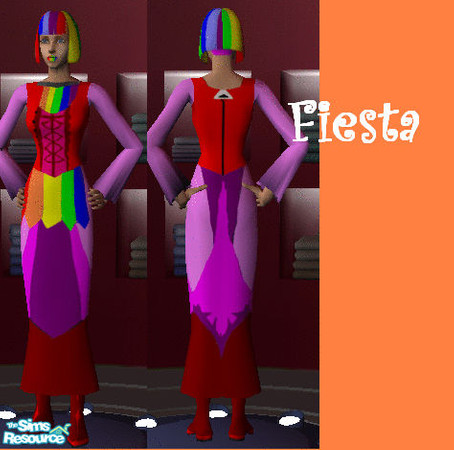 Sims 2 — Fiesta Collection - Trunk01 by CornwallCapp — This dress belongs to the fiesta clan... It never loose the color.