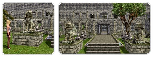 Sims 3 — Lion Statue Left by moschino_K — Thailand Sculpture Use moveobjects true to place it anywhere you want.