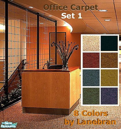Sims 2 — Office Carpet  Set 1 by Lanebran — Office carpet in 8 different colors. Enjoy!