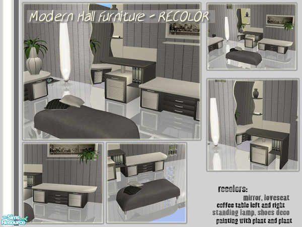 Sims 2 — S2S Modern Hall Furniture Recolor - Set by sims2sisters — 
