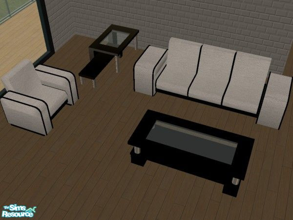 Sims 2 — White&black Natuzzi Livingroom by MonisiaPL — This is only recolor of my Natuzzi set, please download