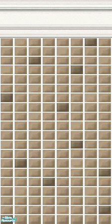 Sims 2 — Brown and Neutral Mini Tiles - Canyon Mini Tiles by HollyChappell — Walls covered with mini tiles in classic