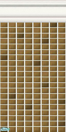Sims 2 — Brown and Neutral Mini Tiles - Copper Mini Tiles by HollyChappell — Walls covered with mini tiles in classic