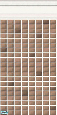 Sims 2 — Brown and Neutral Mini Tiles - Dusk Mini Tiles by HollyChappell — Walls covered with mini tiles in classic