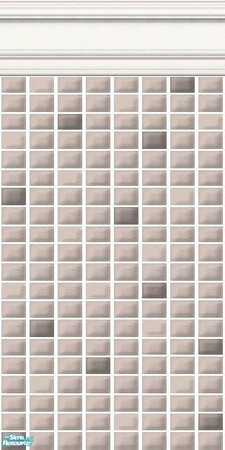 Sims 2 — Brown and Neutral Mini Tiles - Elegant Mini Tiles by HollyChappell — Walls covered with mini tiles in classic