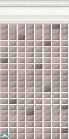 Sims 2 — Brown and Neutral Mini Tiles - Satin Mini Tiles by HollyChappell — Walls covered with mini tiles in classic