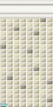 Sims 2 — Brown and Neutral Mini Tiles - Seashell Mini Tiles by HollyChappell — Walls covered with mini tiles in classic