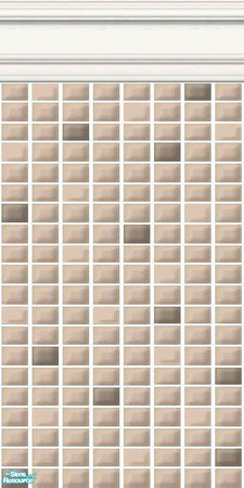 Sims 2 — Brown and Neutral Mini Tiles - Vintage Mini Tiles by HollyChappell — Walls covered with mini tiles in classic