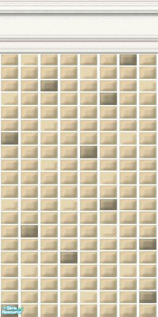 Sims 2 — Brown and Neutral Mini Tiles - Apricot Mini Tile by HollyChappell — Walls covered with mini tiles in classic