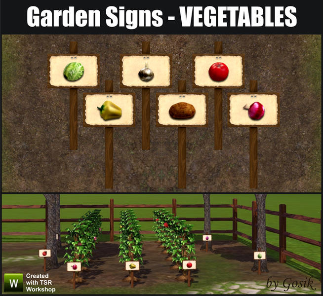 Gosik S Garden Signs Vegetables Updated