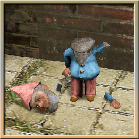 Sims 3 — Broken Garden Gnome by Cyclonesue — It was bound to happen sooner or later. No point glueing it though; it will