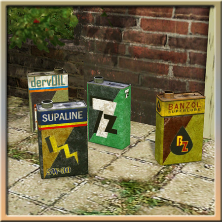 Sims 3 — Old Engine Oil Can by Cyclonesue — Emptied years ago, but why throw away what you can keep around forever?!