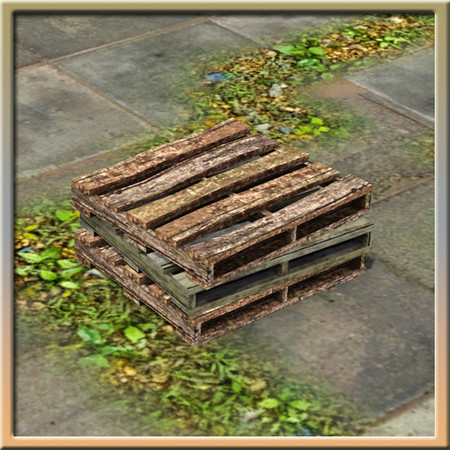Sims 3 — Stack of 3 Pallets by Cyclonesue — Useful for firewood. Alternatively, useful to the business from which you