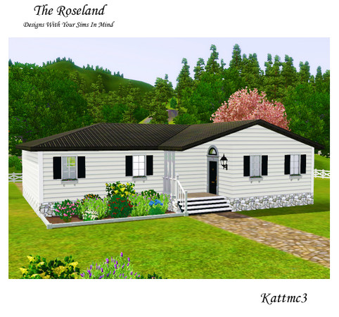 Sims 3 — The Roseland by kattmc3 — This two bedroom, one bathroom home is the charming place your sims have been looking