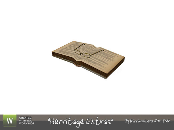 Sims 3 — Herritage Extra Reading Glasses by TheNumbersWoman — Litle Deco here, little deco there...you know. By
