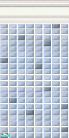 Sims 2 — Blue Mini Tiles - Periwinkle Mini Tiles by HollyChappell — Walls covered with mini tiles in cool and