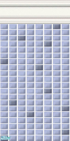Sims 2 — Blue Mini Tiles - Twinkle Mini Tiles by HollyChappell — Walls covered with mini tiles in cool and cosmopolitan
