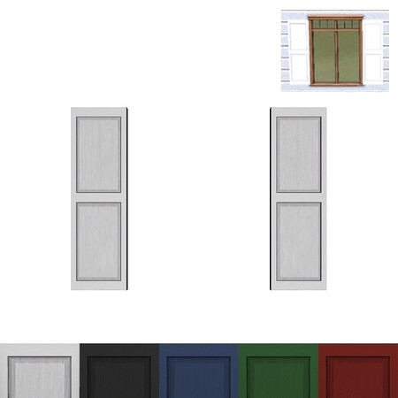 Sims 3 — Exterior Shutters for the Ventana Subconsciente Window by Dgandy — Comes in 5 preset colors, white, black, blue,