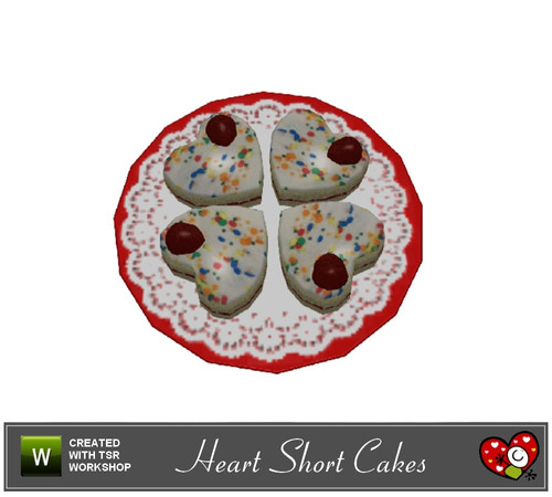 Sims 3 — Heart Short Cakes by mensure — Heart Short Cakes by mensure. It's only decorative! 