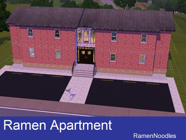 Sims 3 — Ramen Apartment by RamenNoodles — This is a apartment complex built for sims who can't afford their own house.