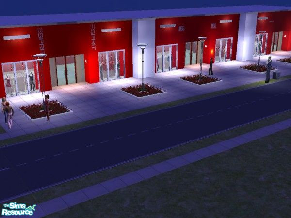 Sims 2 — 3rd Avenue by ivanhorvatsb — 3rd Avenue: 3 shops: ESPRIT FASHION SHOP, DIESEL FASHION SHOP, AMADEUS JEANS;